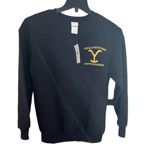 Yellowstone Dutton Ranch New Black Crewneck Sweatshirt Unisex Size Small​​​​​